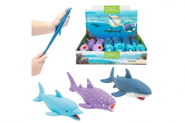 Antystresowe zwierzątko morskie do ściskania, silikon wypełniony piaskiem, 17-21cm, 3 rodzaje, 12 sztuk w pudełku