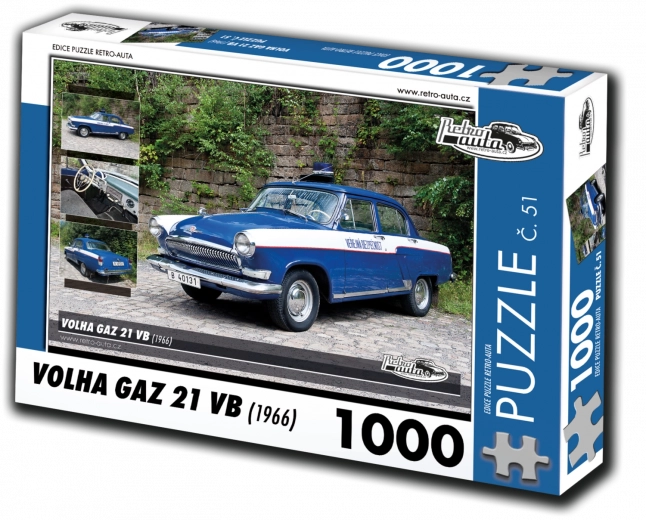Retro auta puzzle Wołga Gaz 21 MO 1000 elementów