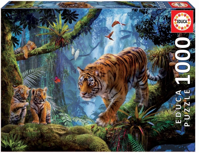 EDUCA Puzzle Tygrysy na drzewie 1000 elementów
