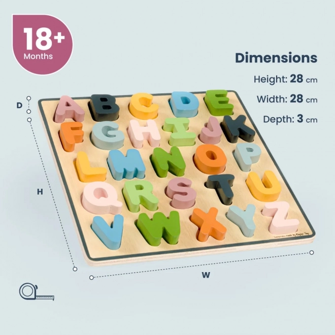 Bigjigs Toys Drewniane puzzle duże litery - ABC