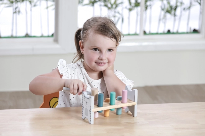 VIGA PolarB Drewniana ławeczka z młotkiem - Zabawka Montessori