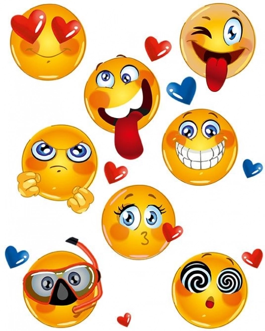 Duży arkusz naprasowanek Emoji