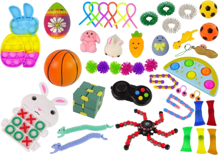 Wielkanocne Pop It i squishy do zabawy sensorycznej