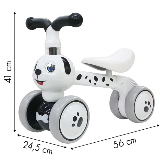ECOTOYS Jeździk Piesek biały
