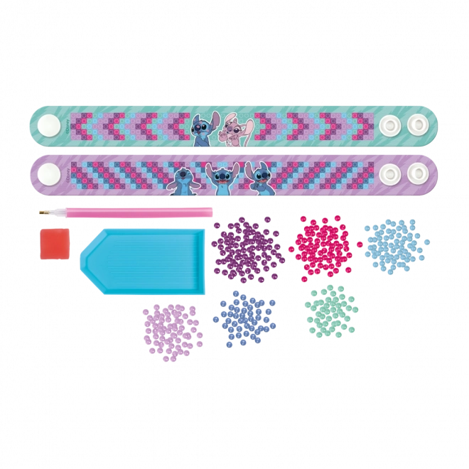 Diamentowe malowanie - produkcja bransoletek z motywem Stitch