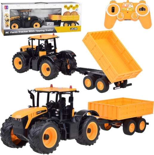JCB Traktor z przyczepą sterowaną zdalnie kipes Double E 1:16 RC0670