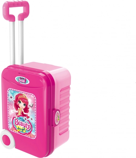 Kuferek na kółkach z teleskopowym uchwytem