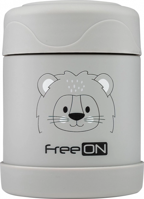 FreeON Termos na jedzenie stal nierdzewna 350 ml szara
