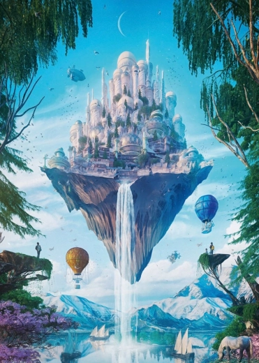 Puzzle Podniebny zamek 1000 elementów HEYE