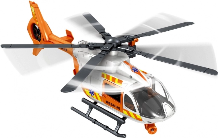 Obracające się wirniki i szczegółowa kabina