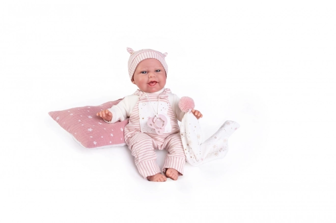 Antonio Juan 70252 CLARA - realistyczna lalka niemowlak z dźwiękami i miękkim materiałowym ciałem - 34 cm