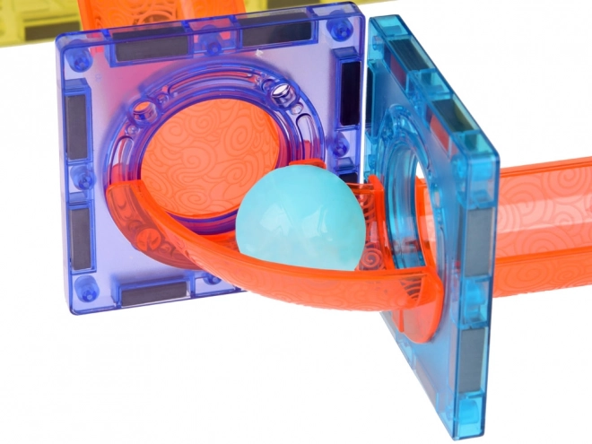 3D magnetyczne klocki dla dzieci Świecący tor kulkowy 49 elementów ZA5250