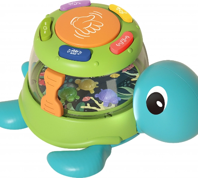 Żółw bębenek z efektami 15 cm