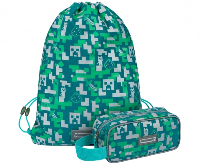 Minecraft 2 zestaw z motywem Srebrny Creeper