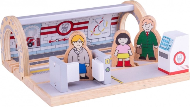 Drewniana stacja metra Bigjigs Rail