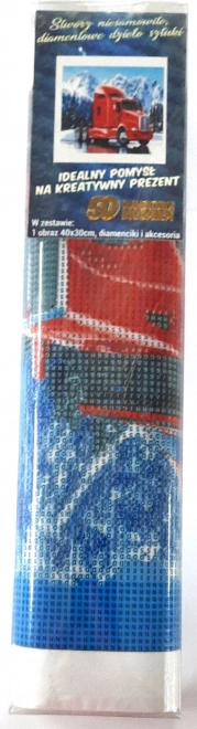 Norimpex malowanie diamentowe Czerwony ciężarówka Kenworth 30x40 cm