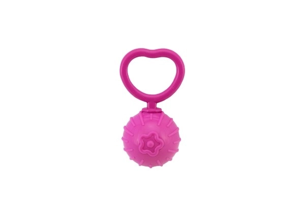 Grzechotka kula retro plastik 18cm średnica 5cm mix kolorów w woreczku 0m+