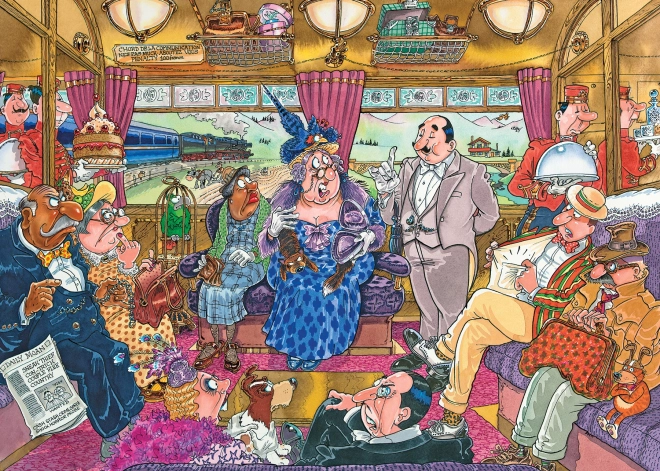 Jumbo Puzzle Wasgij Mystery 9: Wielki napad na pociąg 1000 kawałków