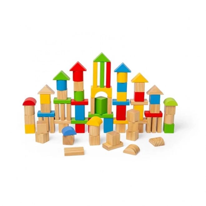 Bigjigs Toys drewniane klocki i wkładanka w bębnie