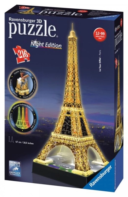 Wieża Eiffla (Edycja Nocna) 3D 216d
