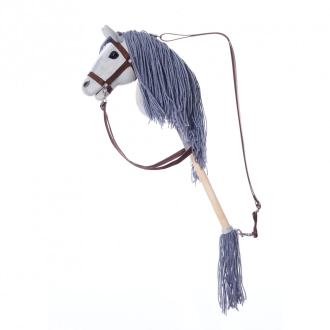 HOPPIHORSE koń na kiju hobby horse rozmiar A4 szary