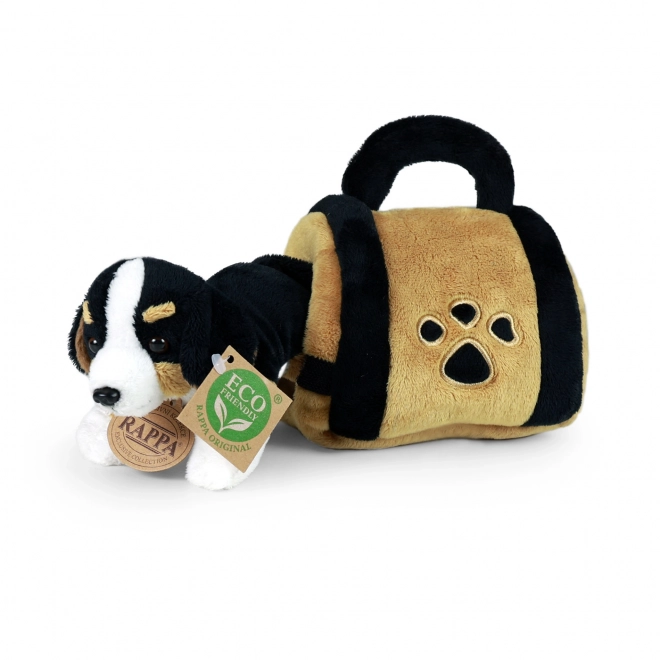 Pluszowy pies Berneński pasterski w nosidełku 15 cm ECO-FRIENDLY