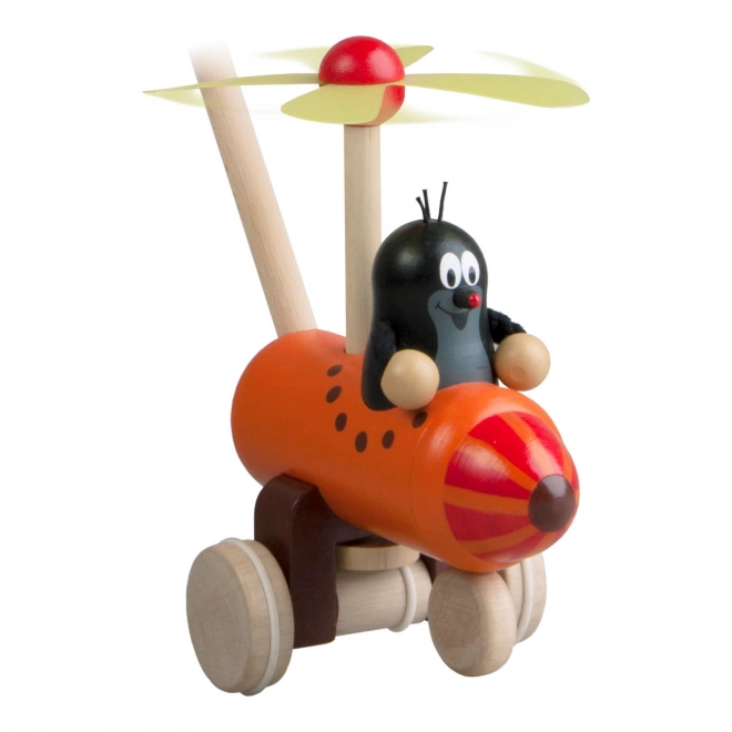 Pchacz na kiju Krecik w samolocie - 60 cm