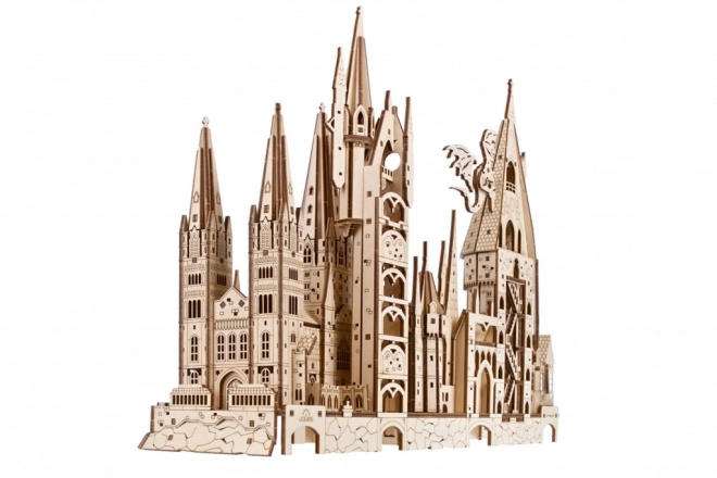Ugears 3D drewniane mechaniczne puzzle Zamek Hogwart, Harry Potter