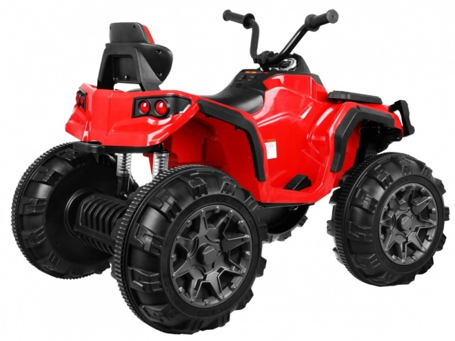 Czterokołowiec ATV 2,4GHz na baterie dla dzieci Czerwony + Zdalne sterowanie + Koła EVA + Radio MP3 + Powolny start