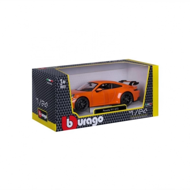Model Bburago Porsche 911 GT3 pomarańczowy 1:24
