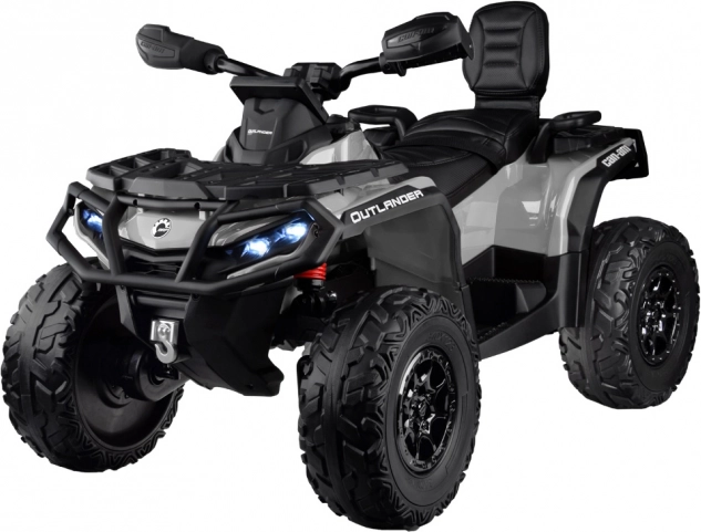 Dziecięcy elektryczny pojazd czterokołowy CAN-AM OUTLANDER 4x4 z panelem LED 24V – czarny