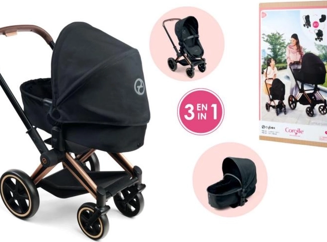 Wózek dla lalek Cybex 3 w 1 czarny