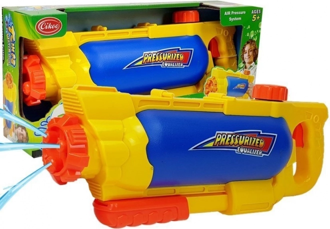 Dziecięcy pistolet na wodę z zbiornikiem 1450 ml żółty i niebieski