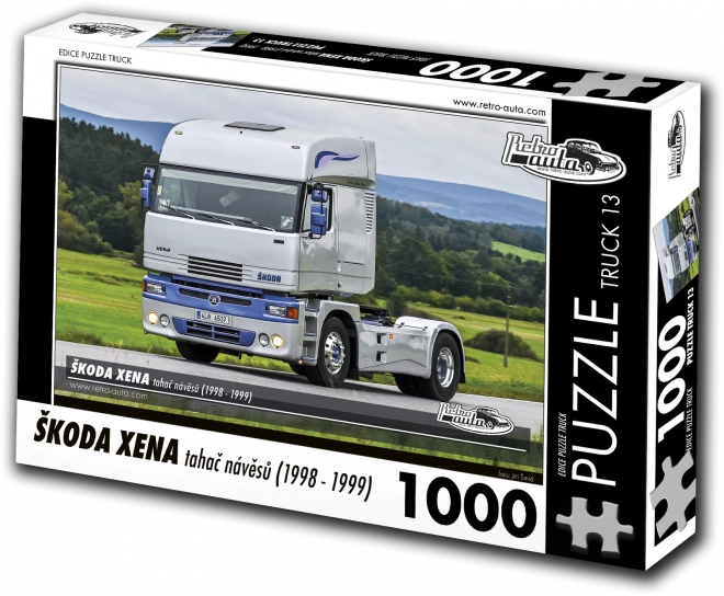 Puzzle RETRO-AUTA Škoda Xena ciągnik siodłowy do naczep 1000 elementów