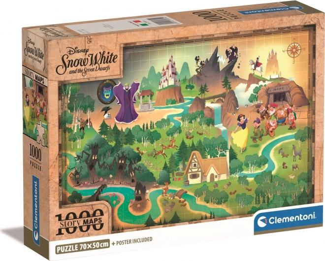 Puzzle Story Maps: Królewna Śnieżka 1000 elementów