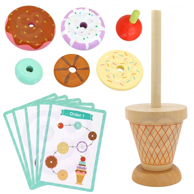 Lody drewniane Woopie Green montessori cukiernia