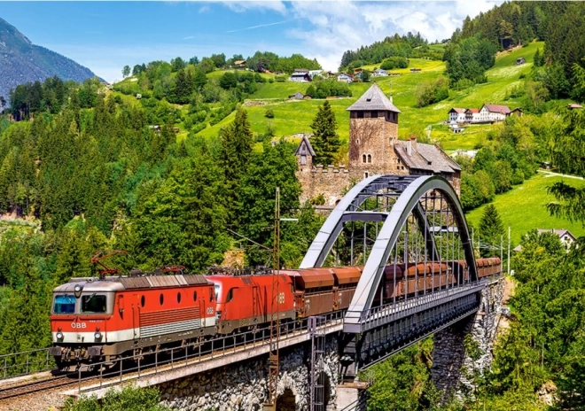 Puzzle CASTORLAND Pociąg na moście 500 elementów