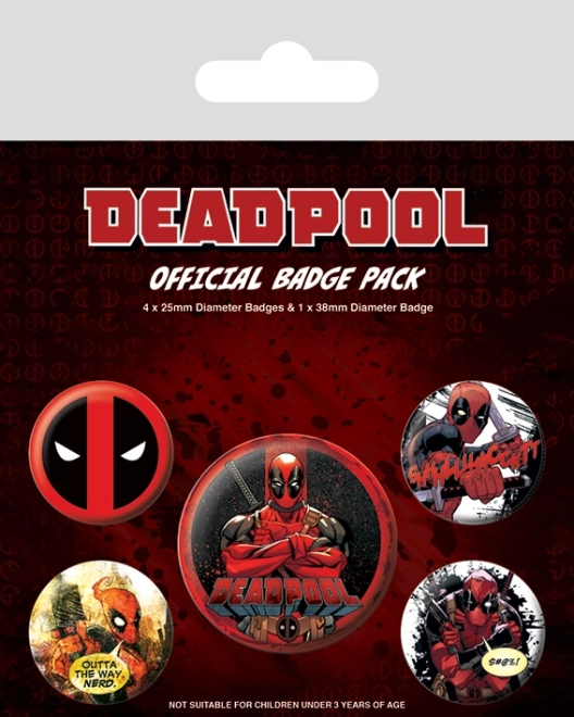 Zestaw przypinek Deadpool