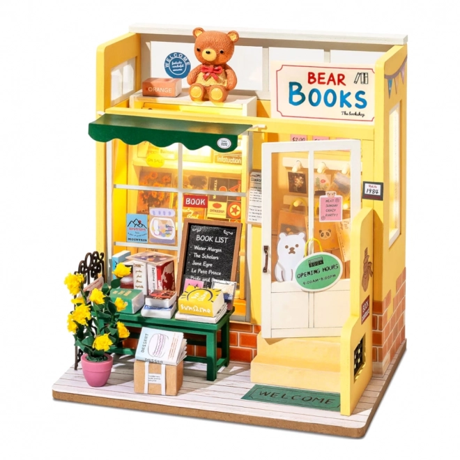 Księgarnia - Miniaturowy domek dla lalek do samodzielnego montażu