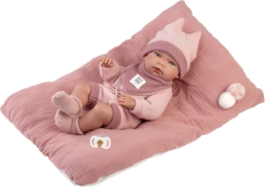 Realistyczna lalka niemowlę New Born Dziewczynka z całowinylowym ciałem 40 cm