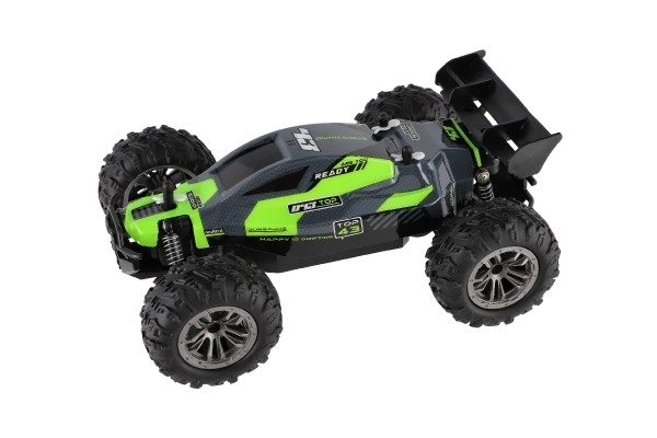 Auto RC Buggy szybkościowe 2,4GHz plastikowe 25cm na baterie w pudełku 31x14x18cm – Zielone