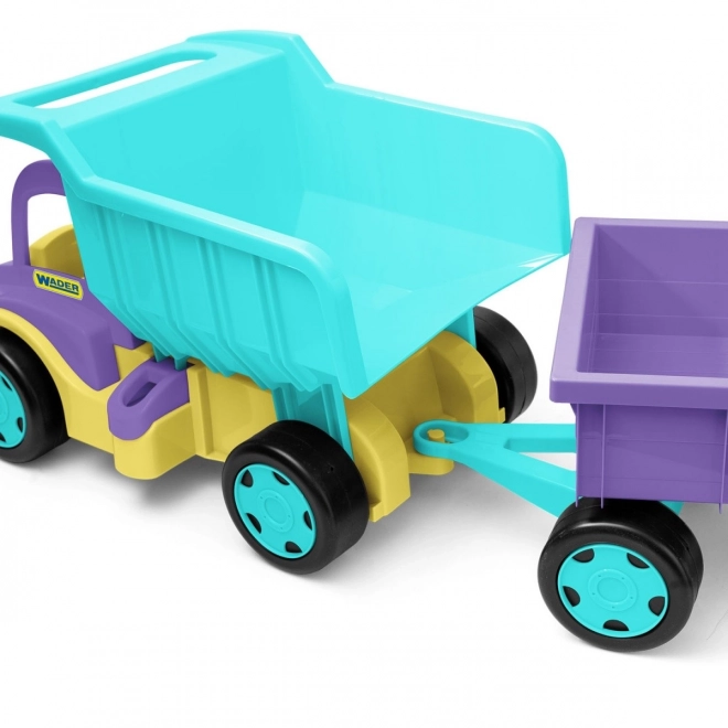 Duża fioletowo-turkusowa wywrotka Gigant Truck