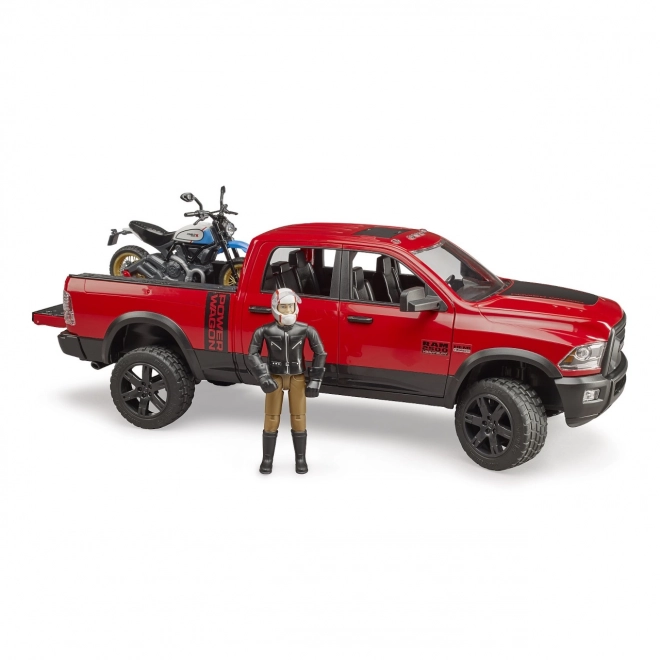 Bruder Terenowe auto RAM z motocyklem