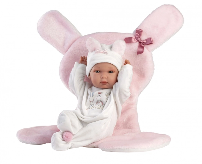 Realistyczna lalka New Born dziewczynka z całowinylowym ciałem 35 cm