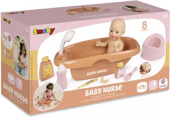 Wanienka dla lalek Baby Nurse z akcesoriami