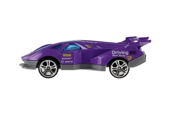 Auto sportowe 6szt. metal/plastik 8cm na wolny bieg w pudełku 10,5x27,5x4cm