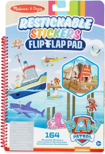 PAW PATROL naklejki przeklejane flip-flap – misja w zatoce