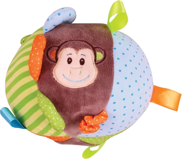 Bigjigs Baby tekstylna aktywna piłka małpka Cheeky
