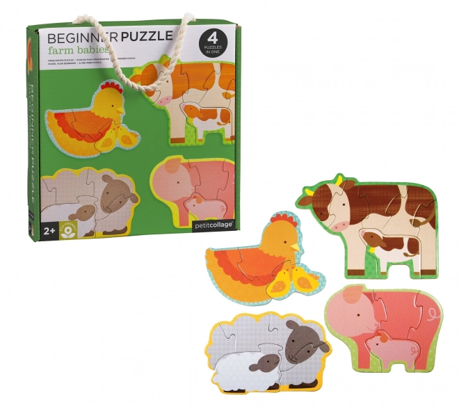 Petit Collage Pierwsze puzzle zwierzątka z farmy