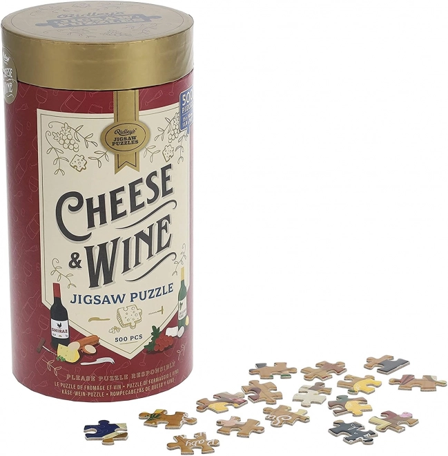 Puzzle Miłośnicy Serów i Wina 500 Elementów od Ridley's Games